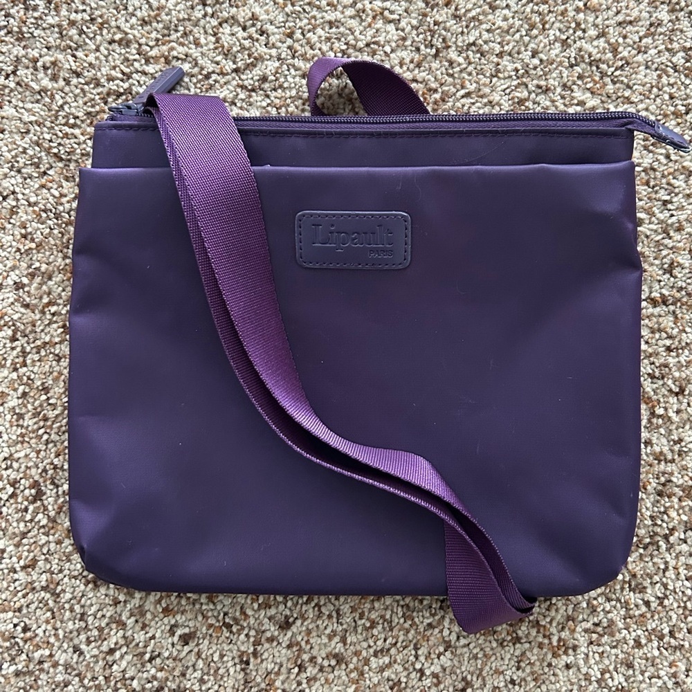 Lipault Purple Nylon Crossbody Adjustable Strap - Picture 11 of 11